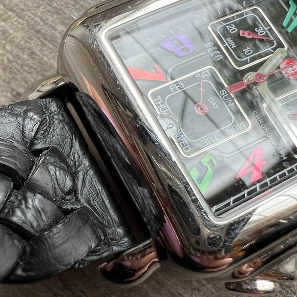 Authentic Michele Carousel Black Dial Deco Day Watch - Picture 5 of 12